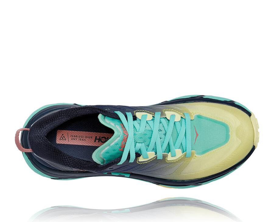 Zapatillas Trail Hoka One One Mujer - Mafate Speed 3 - Negras/Verde Menta - HQE583094